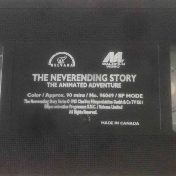 3/$25 Vintage The Neverending Story Animated Adventure 1995 VHS#96049 Video Tape - Picture 7 of 7